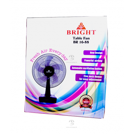 BRIGHT TABLE FAN 16" BR 16-88
