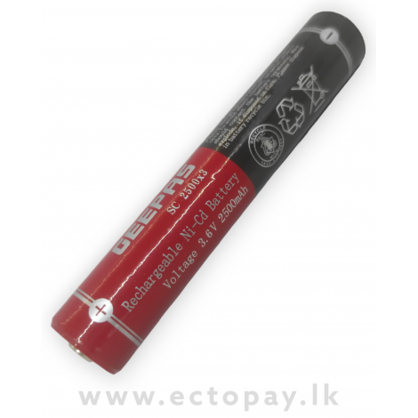 GEEPAS RECHARGEABLE Ni-Cd TORCH BATTERY 3.6V 2500MAH