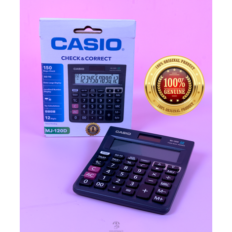 CASIO CALCULATOR CHECK & CORRECT MJ-120D (Genuine)